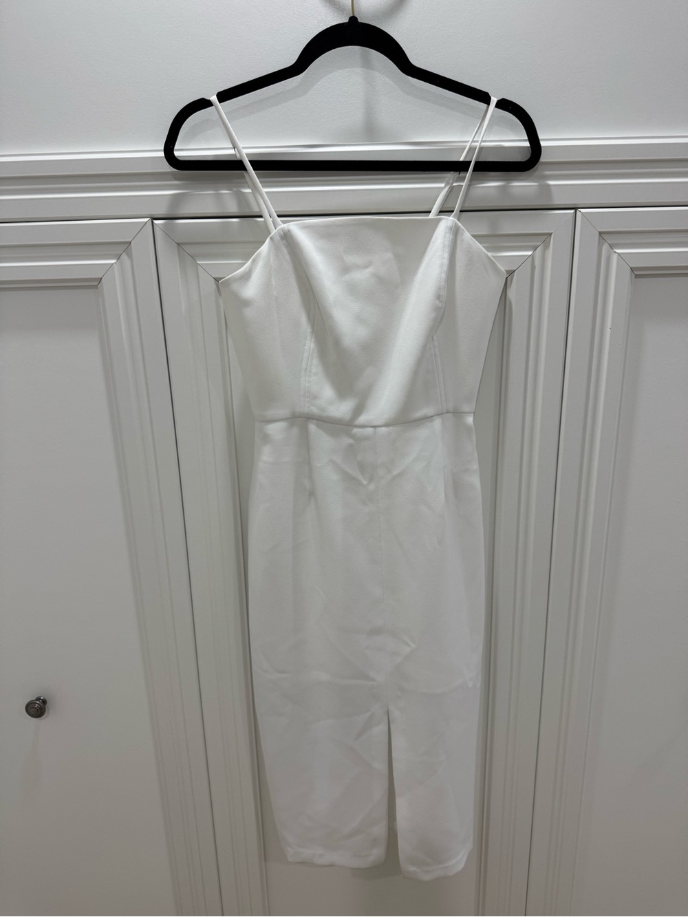 BCBGeneration White Spaghetti-Strap Midi Dress